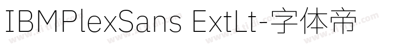 IBMPlexSans ExtLt字体转换